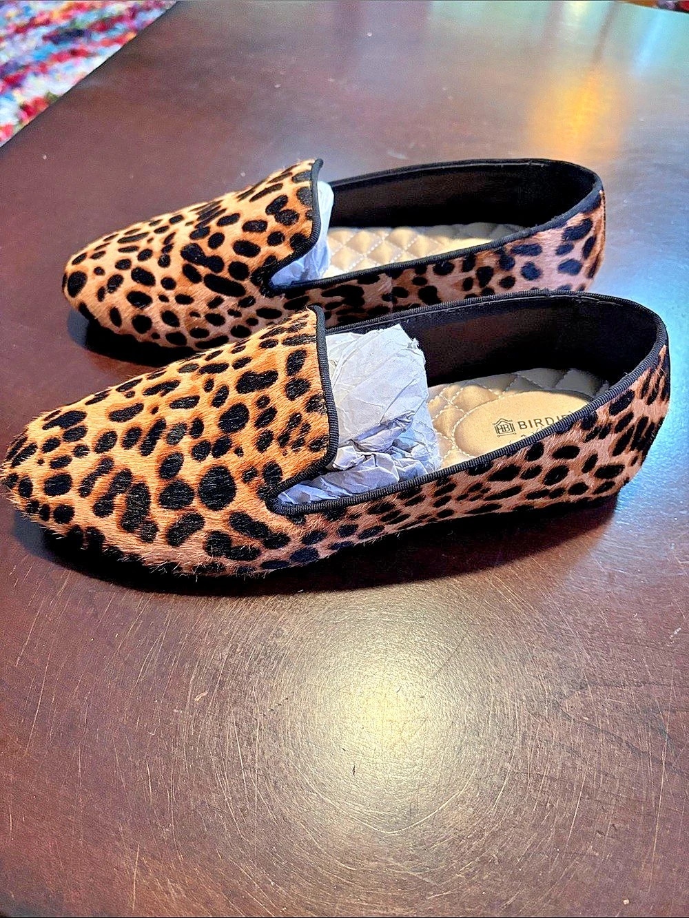 Birdies The Starling Slip On Cheetah Print Flats NWOT